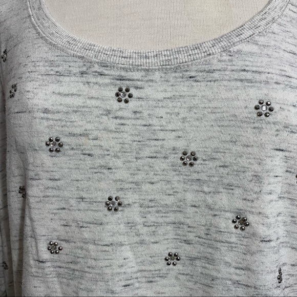 Lane Bryant Tops - LANE BRYANT French terry cotton blend embellished sweatshirt. Space dye. 26/28.